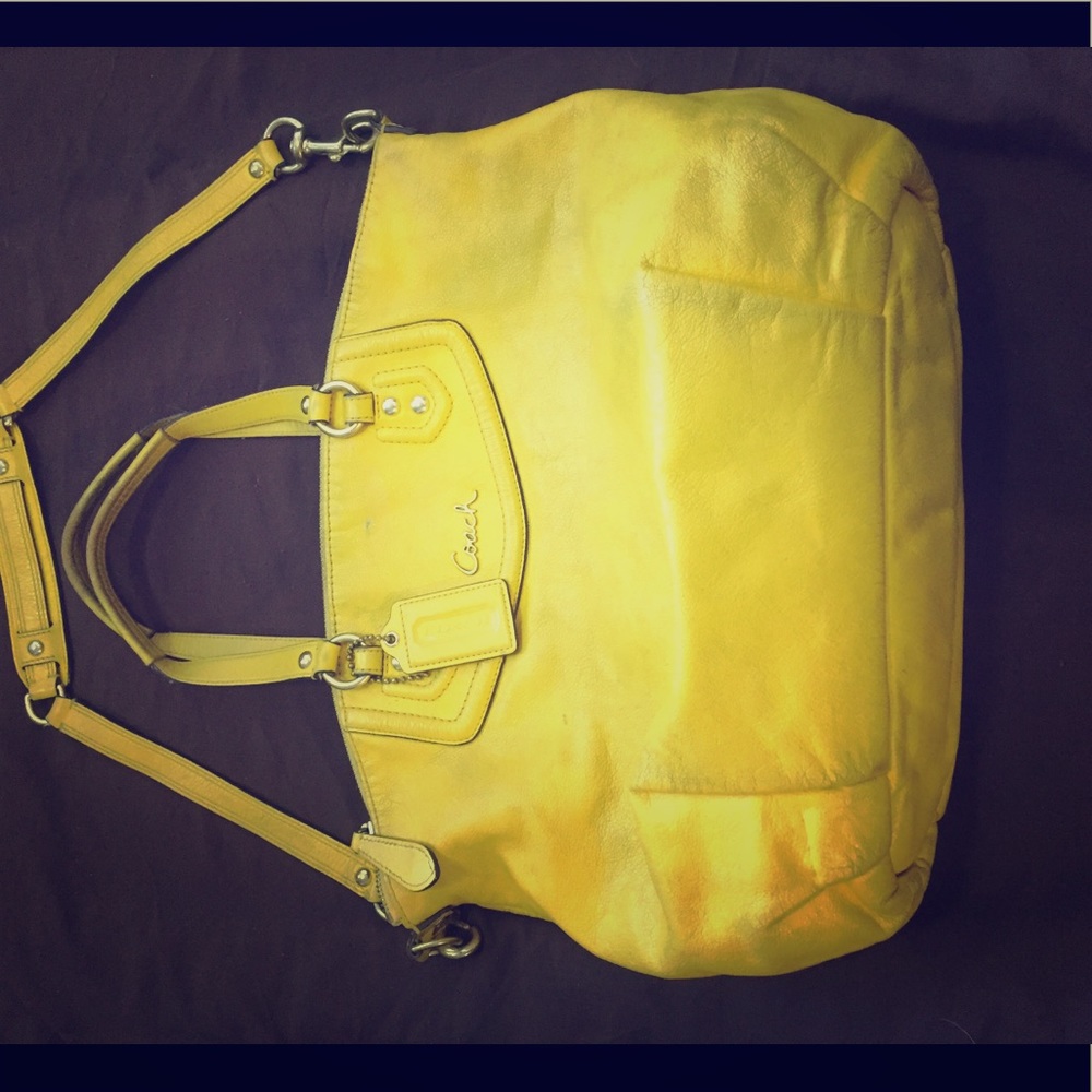 Yellow COACH bag